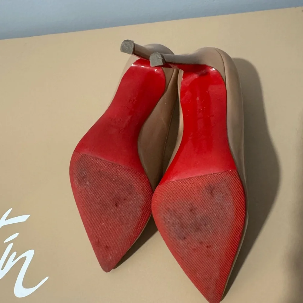 Christian Louboutin Pigalle Beige Pumps 34 - Picture 3 of 8